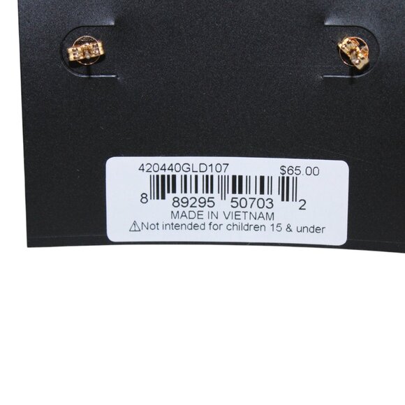 Coach Signature C Gold-Tone Crystal & Pearl Circle Stud Earrings – New on Card - Picture 11 of 16